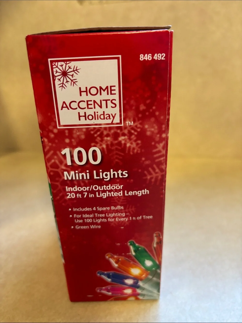 Home Accents 20ft 7 Inches 100 Multi-Colored Incandescent Mini Lights In/out